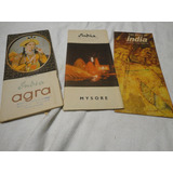 Lote De 4  Guias Y Cartas Ruteras Antiguas - India