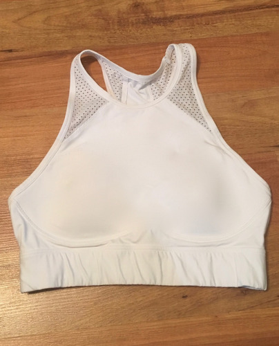 Top Victoria's Secret Pink Ultimate Cuello Alto Blanco S!!