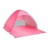 Tenda Barraca De Praia Proteção Sol Portátil Adulto Rosa