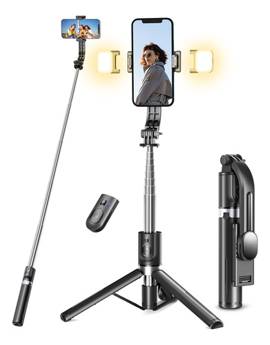 Palo Selfie Trípode Con Control Remoto Y Bluetooth Con Luz