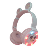 Diadema Niña Bluetooth Inalambrica Luz Rgb Mickey Mouse 