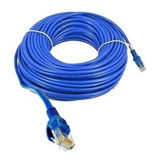 Cabo Rede Rj45 Montado 20m Metros Ethernet Cat5e Lan Azul