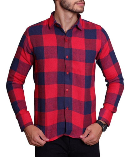 Camisa Blusa Social Masculina Flanela Xadrez - Premium 