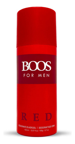 Boos Red For Men Desodorante Hombre Aerosol 150ml 