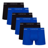 Kit 6 Cueca Box Boxer Microfibra  Selene Masculina Original