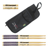 Estojo De Baquetas Avs Com 2 Pares 5b Grip Liverpool P/ Rock