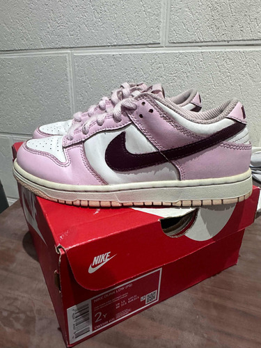 Nike Dunk Low Pink Foam Red White (gs) 2y