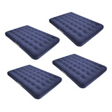 4x Colchonete Colchao Casal P/ Dormir Bestway Azul Até 300kg