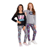 03 Conjuntos Menina Blusa Manga Longa Legging 10 12 14 16