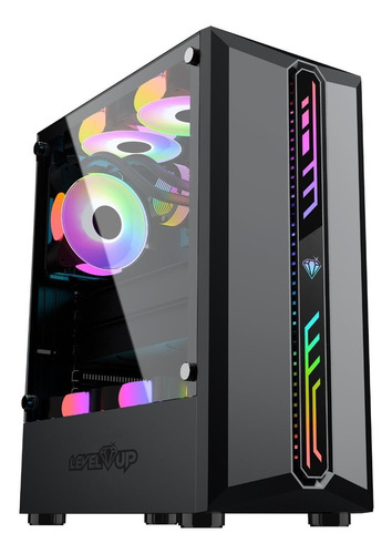 Gabinete Gamer Cassiopeia Atx Vidrio Templado X1 Fan Rgb