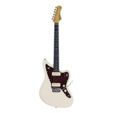 Guitarra Elétrica Tagima Tw Series Tw-61 De  Choupo Vintage White Com Diapasão De Madeira Técnica