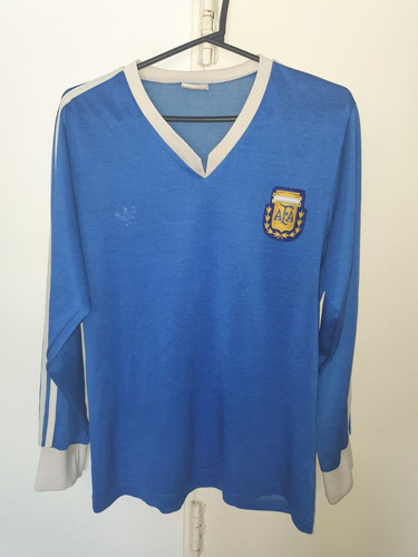 Camiseta Seleccion Argentina 1990 Azul Mangas Largas T.4