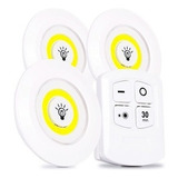 Kit 3x Lâmpada Luminária Led Spot Sem Fio Controle Remoto