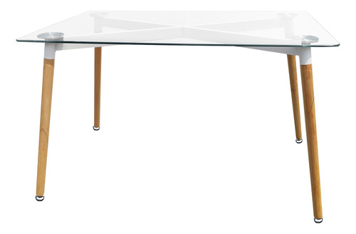 Mesa Rectangular Comedor Eames Cristal Minimalista Moderna 