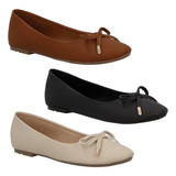 Flats Mujer Casuales 3 Pack Uh Lulu By Eh! Suaves Cómodos