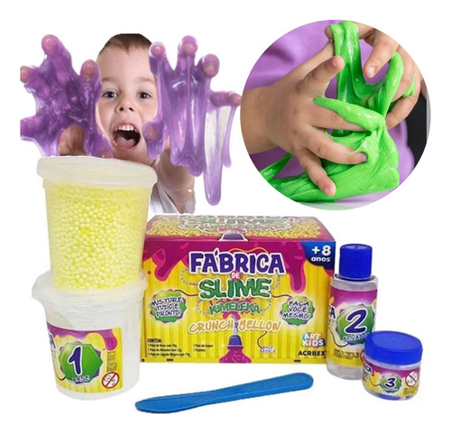 Fabrica De Slime Kimeleka Crunch Yellow Acrilex Original