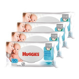 Toallas Humedas Huggies Puro Y Natural 80 Pack X 4