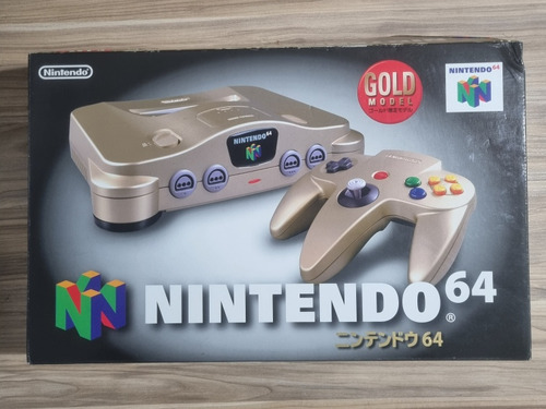 Nintendo 64 Gold Model Edition Japones Completo Serial Bate
