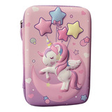 Estuche Lapicera Organizador Impermeable Escolar Unicornio