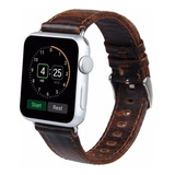 Correa De Piel Retro Premium Para Apple Watch + Mica Y Case