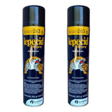 Lepecid Br Spray 263g/400ml Mata Bicheira Ouro Fino Kit 2 Un