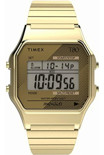 Timex Reloj T80 De 34 Mm, Expansión De Oro, Una Talla, 34
