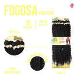 Cabelo Fogosa Cacheado Afro -75cm/300gr- Yan Hair Cor Castanho Escuro Cor 2