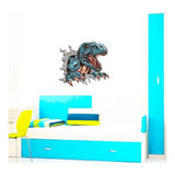 Vinilo Adhesivo Dinosaurio Rompe Pared 100cms Full Color