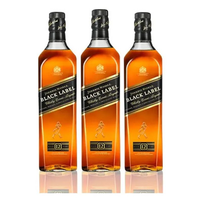 Pack De 3 Johnnie Walker Whisky Black Label 750 Ml | Envío gratis