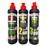 Kit Pulido Menzerna 3 Pulidores X250ml.-400 Green,2400, 3800