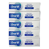 Creme Dental Com Flúor Gengiva Detox Deep Clean 5x20g Oral-b