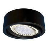 Plafon 1 Luz Ar111 Cardanico Redondo Negro 16cm Haz & Light