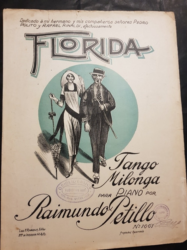 Antigua Partitura. Florida. Raimundo Petillo. 51686.