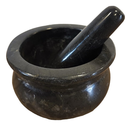 Molcajete De Mármol Bego Negro - Mortero - Cocina Medicina