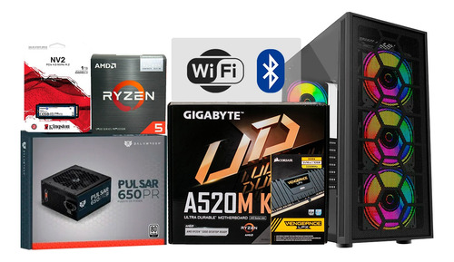 Pc Gamer Ryzen 5600g 32gb Ram 1tb Ssd Graficos Radeon 7 Wifi