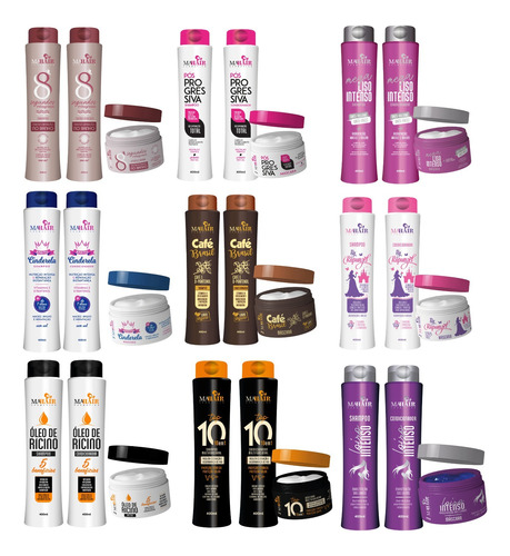 12 Produtos Shampoo + Condicionador + Máscara 