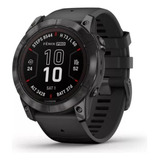 Correa Solar Garmin Fenix 7x Pro Sapphire, Color Negro, Bisel, Color Negro, Diseño De Pulsera De Silicona