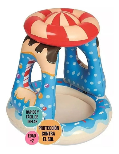 Pileta Inflable Bebe Pelotero Candy Piso Techo Protector Uv