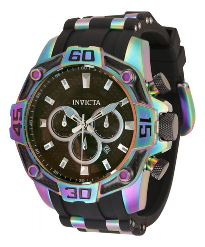 Reloj Para Hombres Invicta Pro Diver 33835 Negro Rojo Color De La Correa Iridiscente