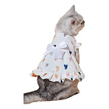 Qwinee Lindo Vestido De Gato Con Estampado De Corazón, Lazo