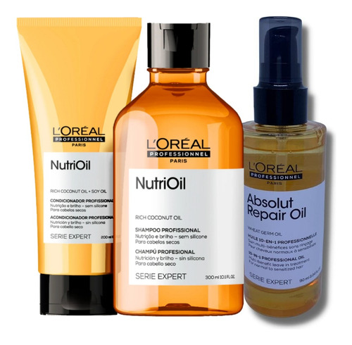 Nutrioil & Absolut Repair Kit Profissional 3 Itens | L'oréal