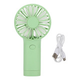 Ventilador Pequeño Con Pilas Usb Portátil De Mano Verde L