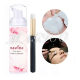 Lash Shampoo Navina Espuma Para Pestaña + Brocha Limpiadora