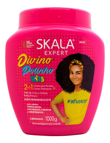 Skala Divino Potinho Kids Máscara Antifrizz X 1kg