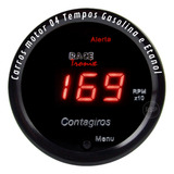 Contagiros Rpm Digital Display Com Led Vermelho 52mm Tuning