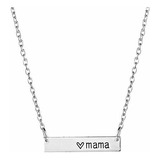 Collar - Platinum Plated Love Mama Mothor's Day Birthday Sta