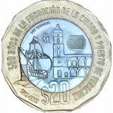 Modena De 20 Pesos Conmemorativa Al Puerto De Veracruz