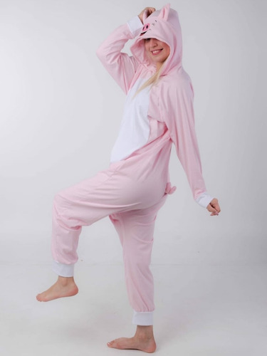 Disfraz Pijama Enterizo Chancho Happy Verano Adulto Kigurumi