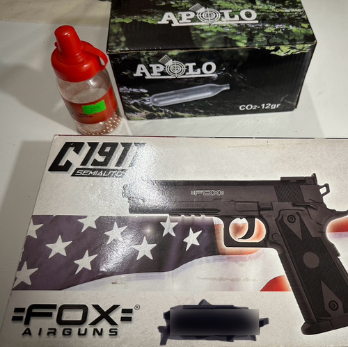 Pistola Co2 Fox Colt 1911 4.5 Corredera Fija