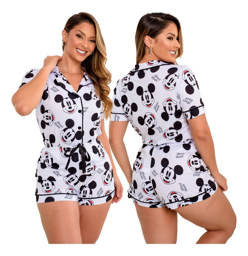 Pijama Americano Feminino Curto Pós Cirúrgico E Amamentação